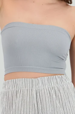 Shasa Strapless Ribbed Tube Top