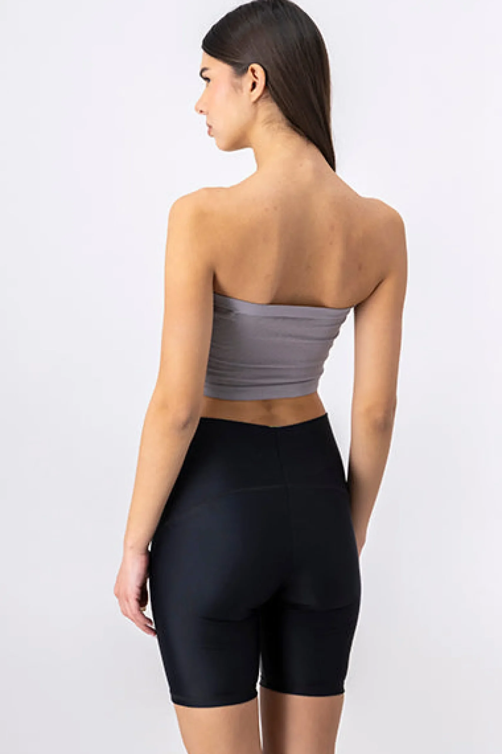 Shasa Strapless ribbed tube top