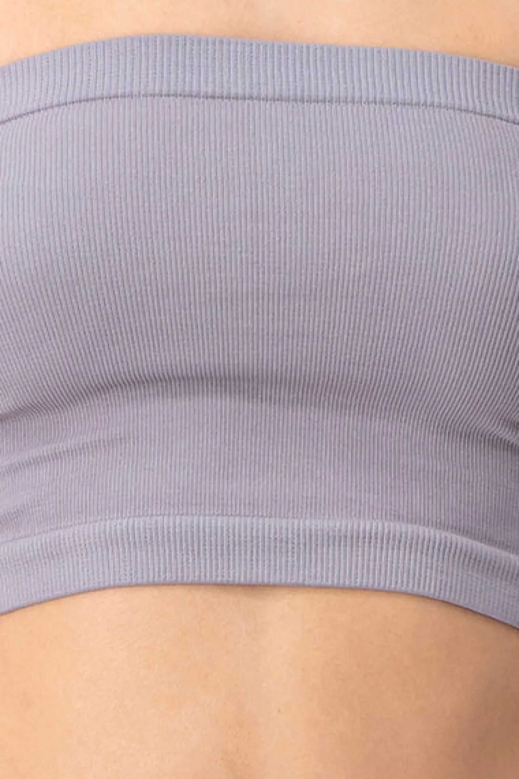 Shasa Strapless ribbed tube top