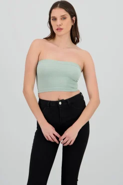 Shasa Strapless Ribbed Tube Top