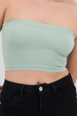 Shasa Strapless Ribbed Tube Top