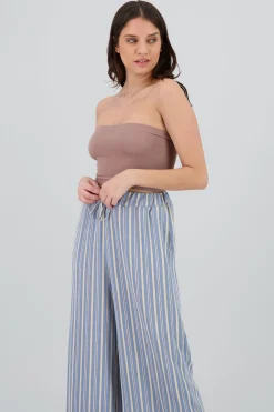 Shasa Strapless ribbed tube top