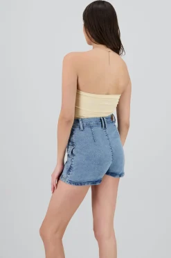 Shasa Strapless Ribbed Tube Top