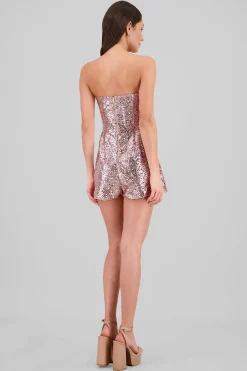 Shasa Strapless Sequin Romper