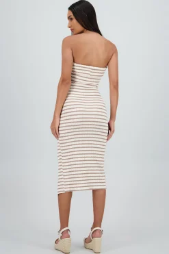 Shasa Strapless Striped Dress