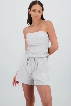 Shasa Strapless Striped Top