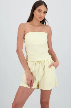 Shasa Strapless Striped Top
