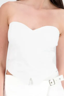 Shasa Strapless Sweetheart Neckline Top