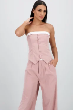 Shasa Strapless Tailored Top