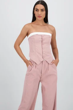 Shasa Strapless Tailored Top