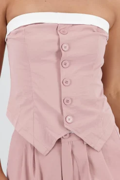 Shasa Strapless Tailored Top