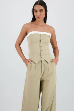 Shasa Strapless Tailored Top