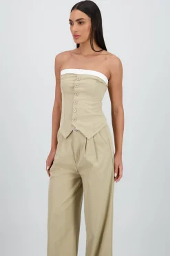 Shasa Strapless Tailored Top