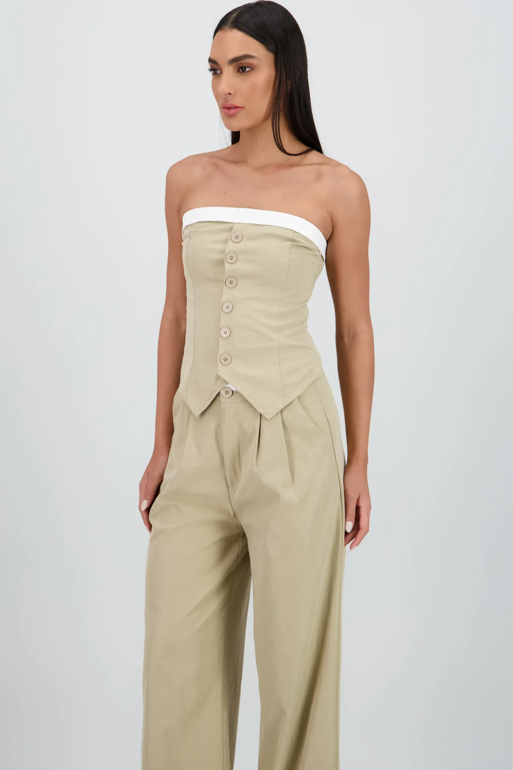 Shasa Strapless Tailored Top