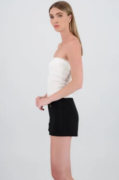 Shasa Strapless Top with Folded Detail