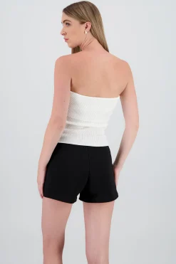 Shasa Strapless Top with Folded Detail