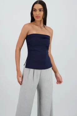 Shasa Strapless Top with Slit