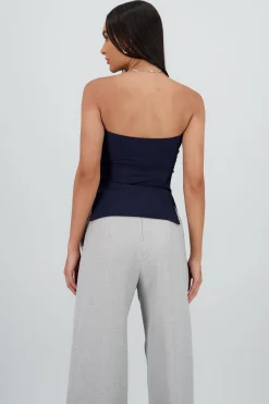 Shasa Strapless Top with Slit