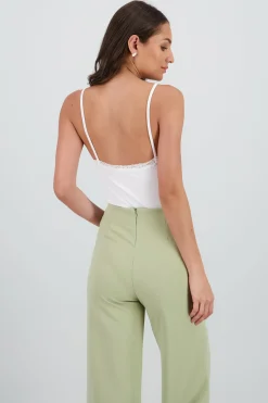 Shasa Strappy Bodysuit with Lace Detail
