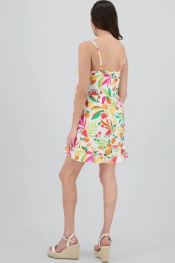 Shasa Strappy Mini Dress with Fruit Print
