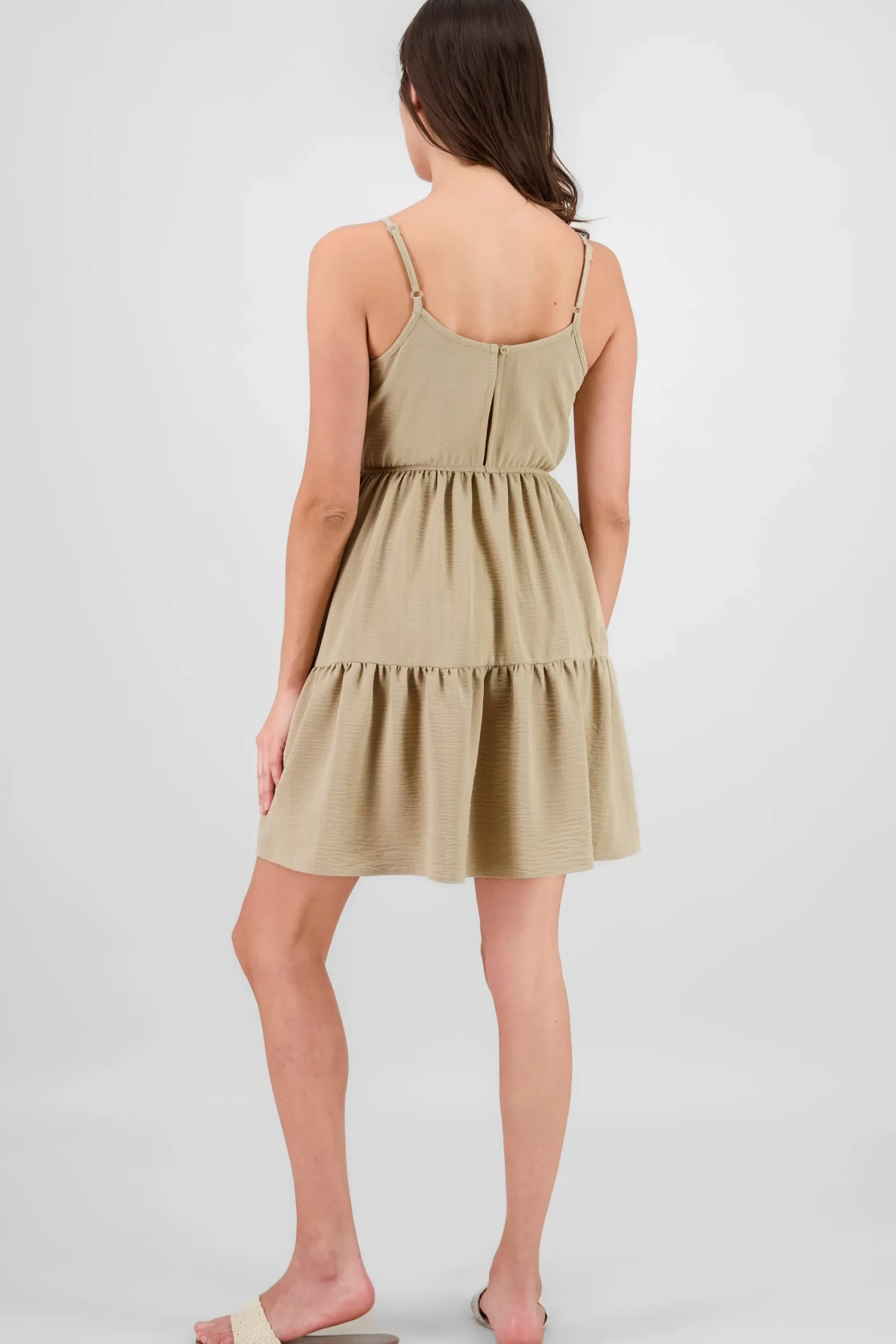 Shasa Strappy Mini Dress with Ruffle Detail