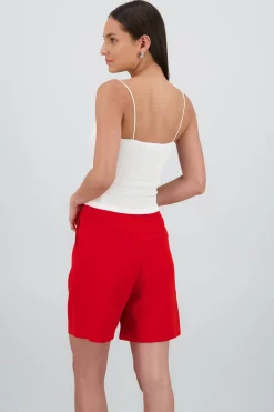Shasa Strappy Top with Lace and Button Detail