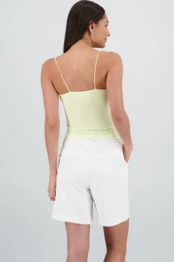 Shasa Strappy Top with Lace and Button Detail