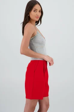 Shasa Strappy Top with Lace and Button Detail