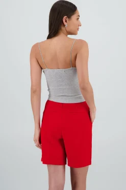 Shasa Strappy Top with Lace and Button Detail