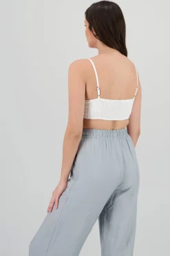 Shasa Strapy Cropped Top with Tie