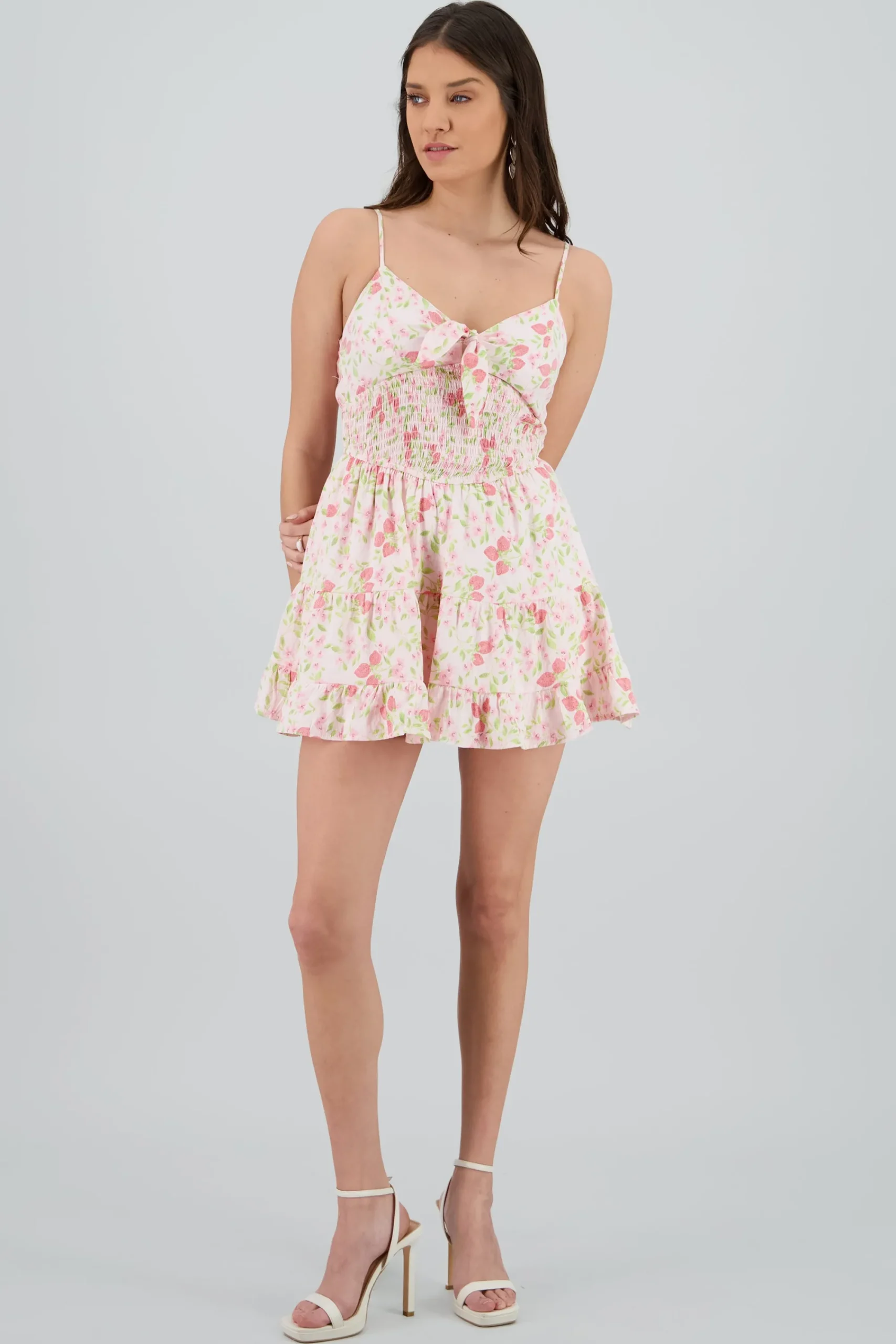 Shasa Strawberry Print Mini Dress