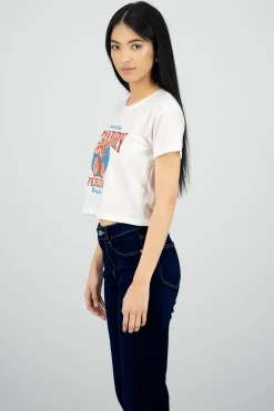 Shasa Strawberry Printed Crop T Shirt