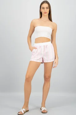 Shasa Striped Button Shorts