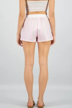 Shasa Striped Button Shorts
