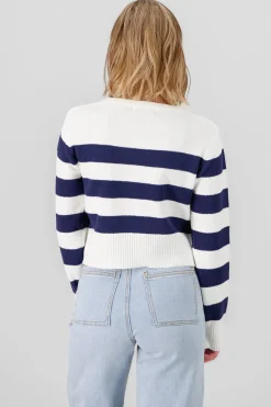 Shasa Striped Crop Sweater