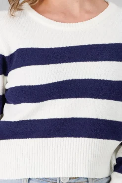 Shasa Striped Crop Sweater