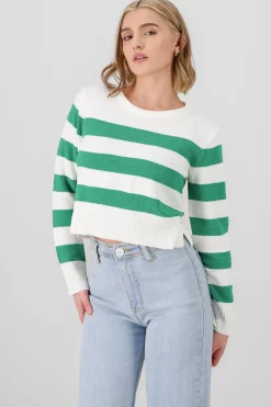 Shasa Striped Crop Sweater