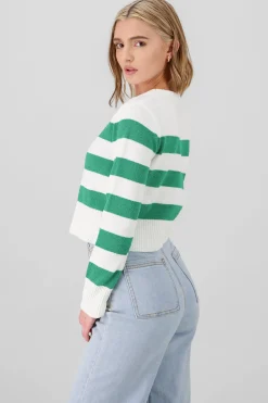 Shasa Striped Crop Sweater