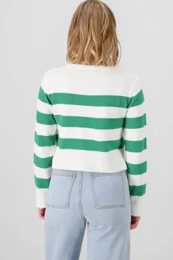 Shasa Striped Crop Sweater