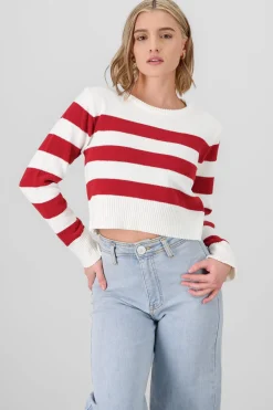 Shasa Striped Crop Sweater