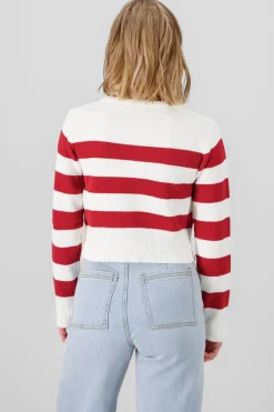 Shasa Striped Crop Sweater