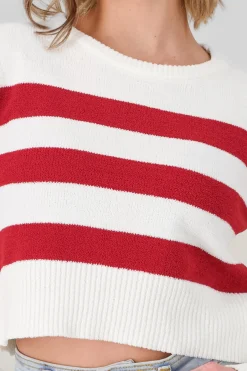 Shasa Striped Crop Sweater