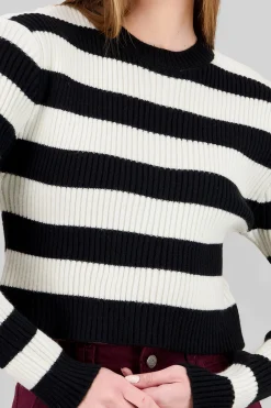 Shasa Striped Cropped Sweater