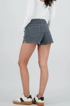Shasa Striped Denim Shorts