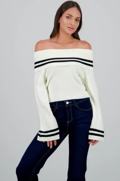 Shasa Striped Detail Badau Sweater