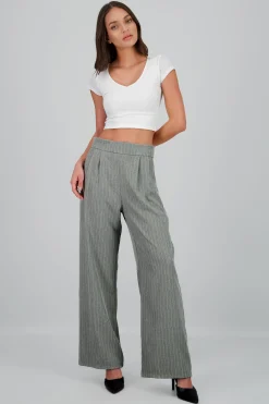 Shasa Striped Detail Straight Pants