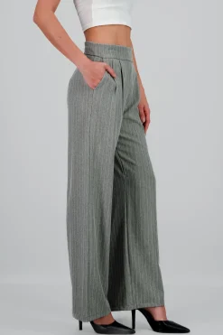 Shasa Striped Detail Straight Pants
