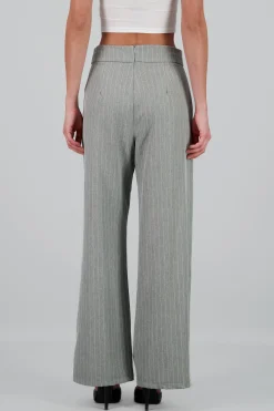 Shasa Striped Detail Straight Pants