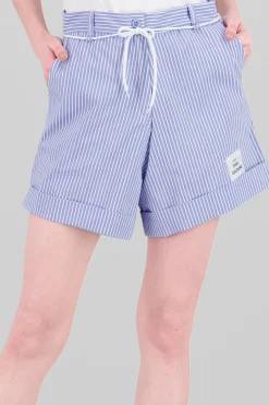 Shasa Striped Drawstring Detail Shorts