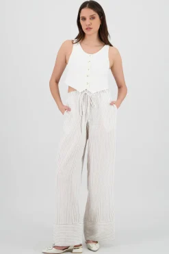 Shasa Striped Drawstring Pants